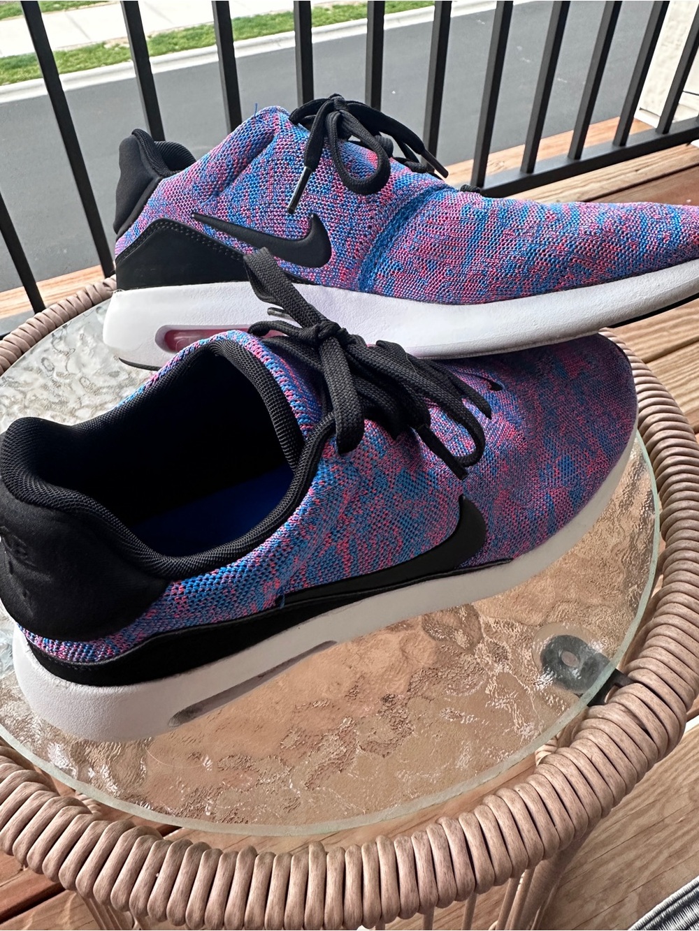 Nike Air Max Modern Flynit Running Shoes- Photo Blue and Pink - Picture 4 of 7